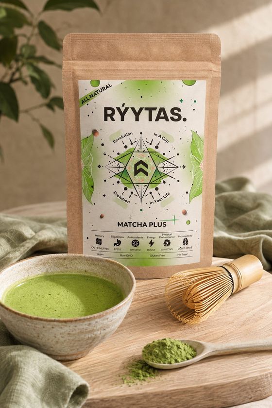 RÝYTAS. Matcha Plus sēņu tēja